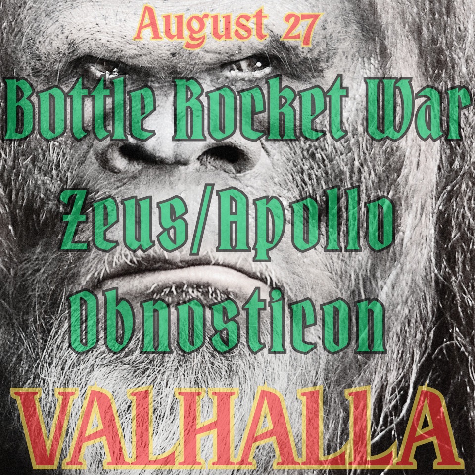 Valhalla show poster — Aug 27